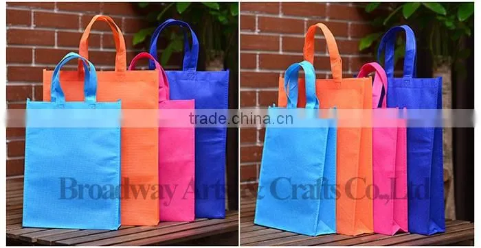 Recycled custom printing grocery tote shopping pp non woven bag