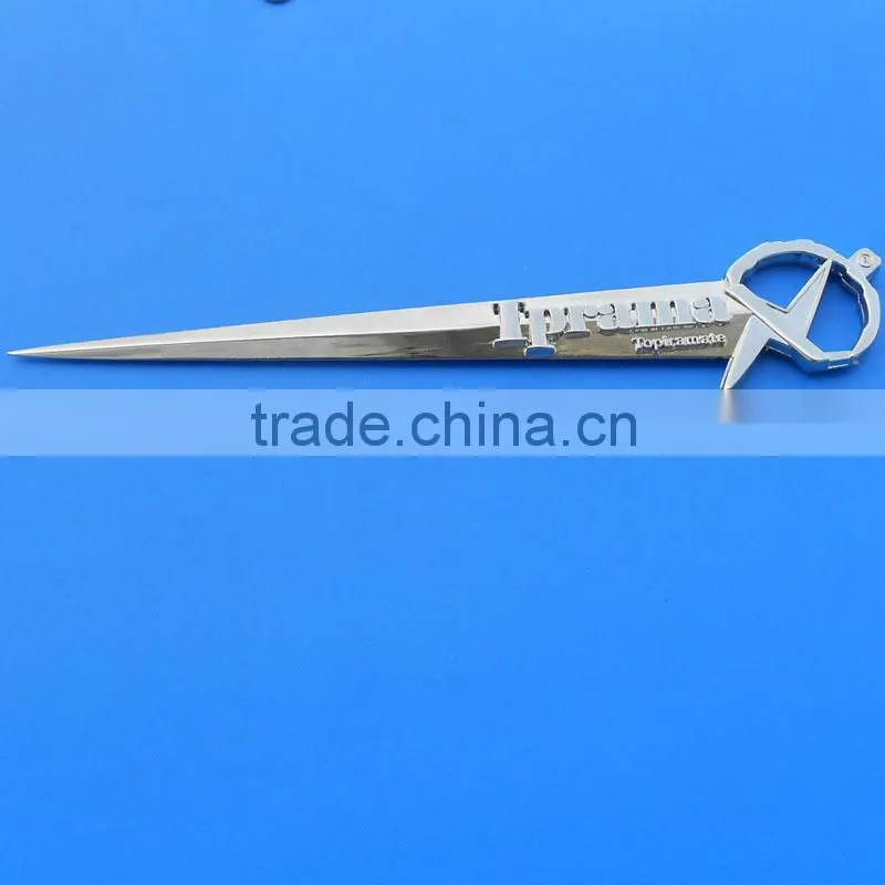 sword shape silver metal letter opener for European royalty