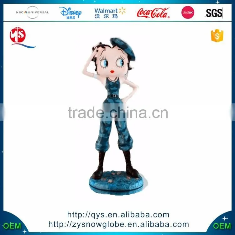2016 Resin Sexy Betty Boop Figurine for Resin US Betty Statue Decor