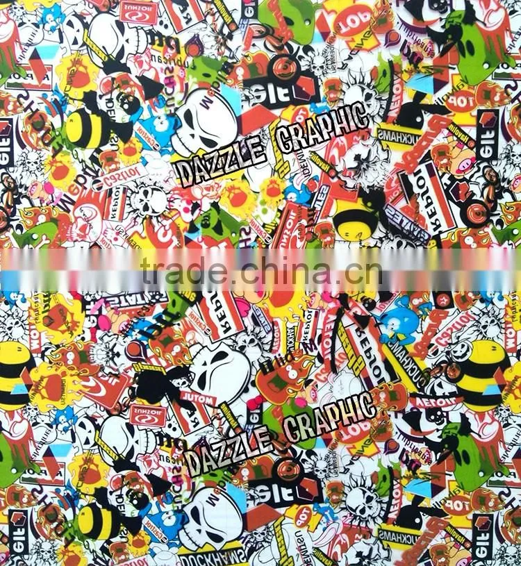 DAZZLE GRAPHIC No.DGDB8016 Stick Bomb Hydrographic Film Printable Water Transfer Film Hydro Dipping Film