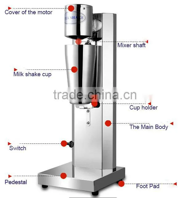 2015 Hot Sale Stainless Steel Milkshake Making Machine Single Head Milk Protein Shaker Automatic Electric Milk Shaker