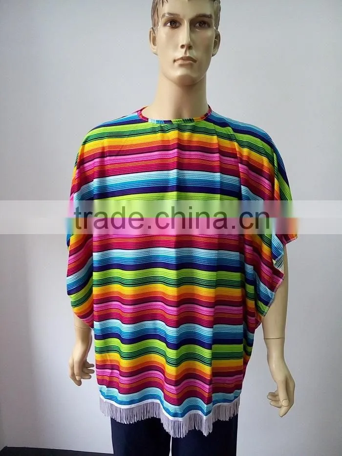 cheap wholesale kids mexican costumes party sexy mens mexican poncho for male