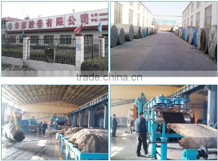 Figured rubber conveyor belts