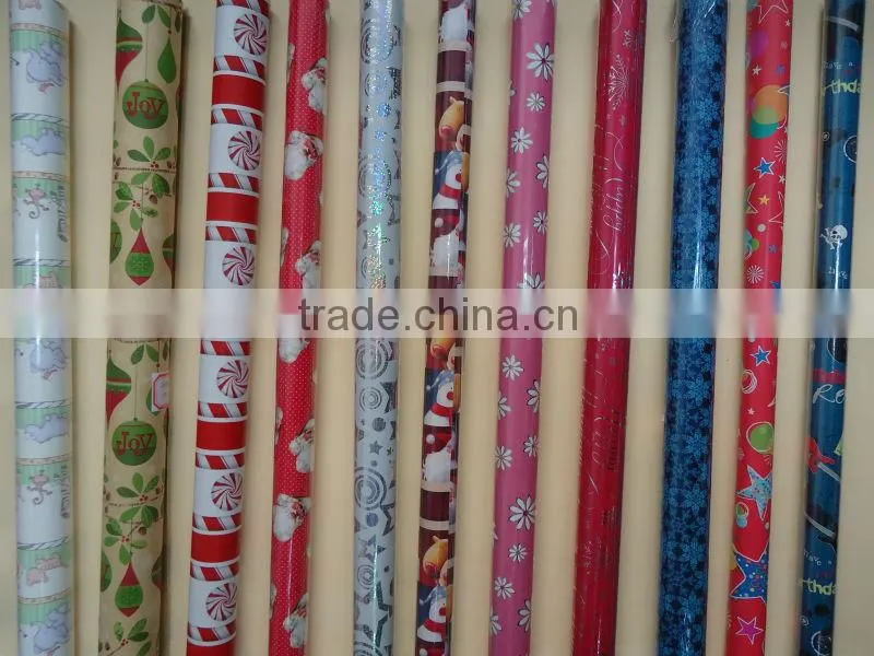 Colorful woodfree gift wrapping paper