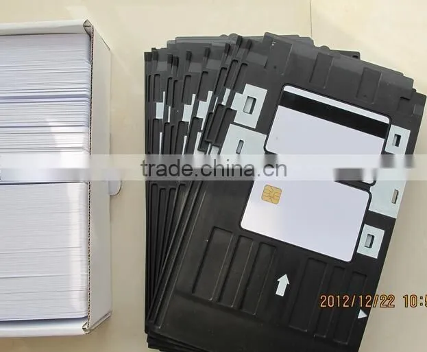 Printing Magnetic Strip Card With SLE4428 Chip , PVC Composite IC Card for epson Canon inkjet Printer