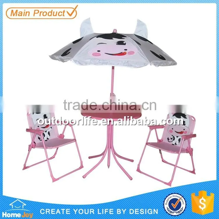 Factory price foldable kids table and chair, kids study table chairs, garden table and chairs set