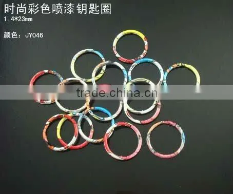 23mm mixed color round wire key rings