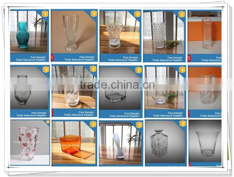 Different shaped glass vase for home decoration