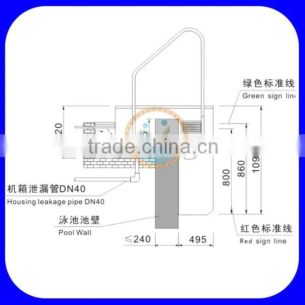 Factory price wall mounted pool swimming pool integrative pool filter