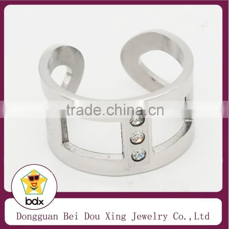 Fashion colorful crystal Gem stainless steel key ring