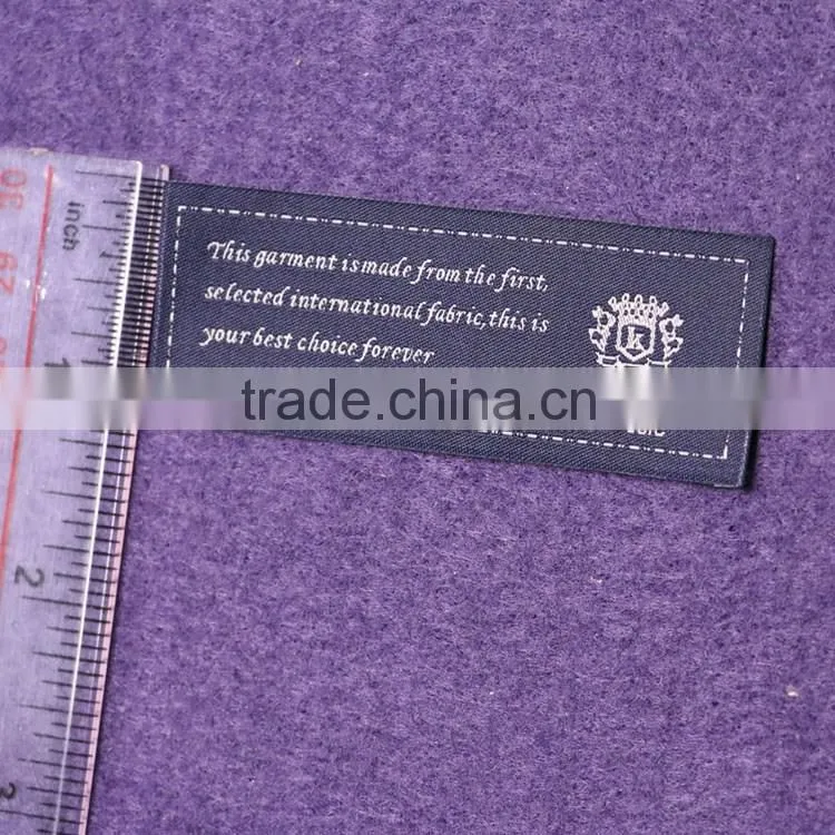 Shenzhen Hot Sale Clothing Center fold Computerized Woven Label