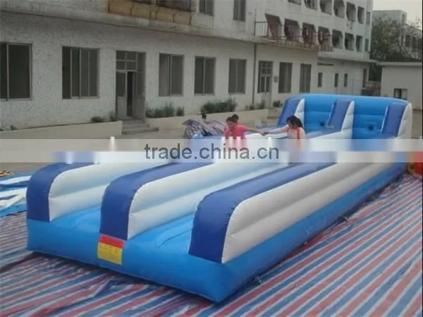 Inflatable bungee run! Double lanes inflatable air runing tracks / inflatable bungee trampoline