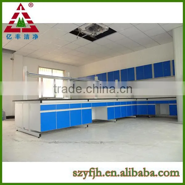 school lab high quality steel wall Bench with sink & faucet