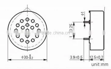 FBPB3012 0.15W Alarm Buzzer 81db Active Buzzer For Automobile (FBELE)