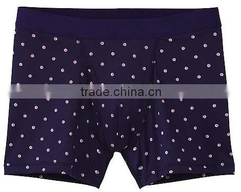 hot sell antimicrobial quick dry printed dots microfiber men underwear briefs boxer shorts