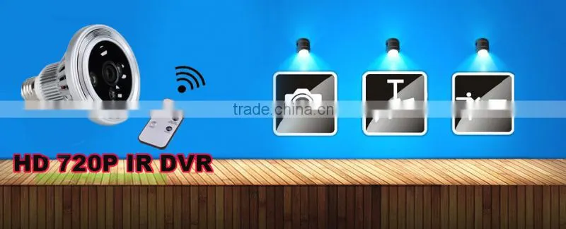 1280x720P HD Motion Detection DVR Bulb Lighting Camera Wifi Camera for Iphone & Android