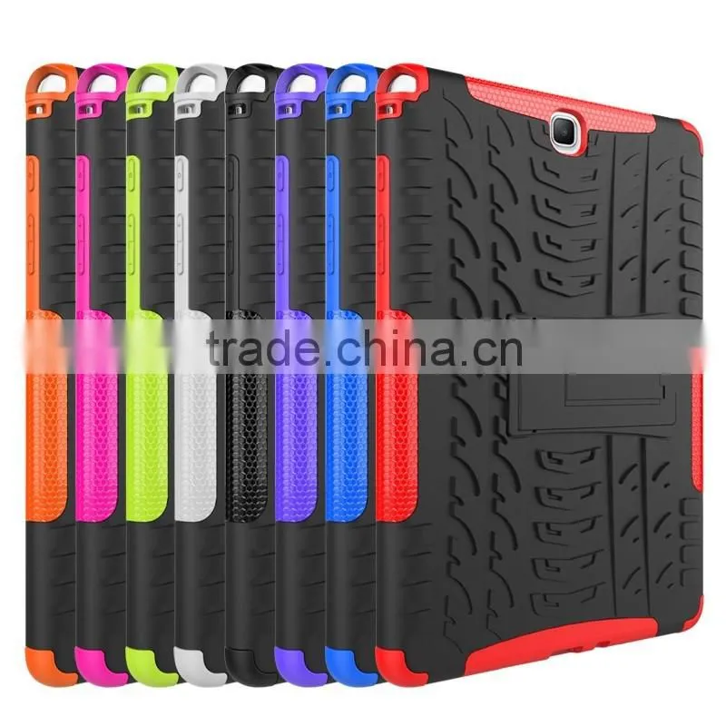 Light TPU PC rugged tablet case with built-in kickstand for Samsung Galaxy Tab A 9.7 inch Tab 5 T550 T555 case cover