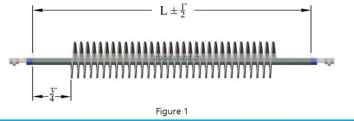 U shape 1kwatts High power industrial finned tubular heater