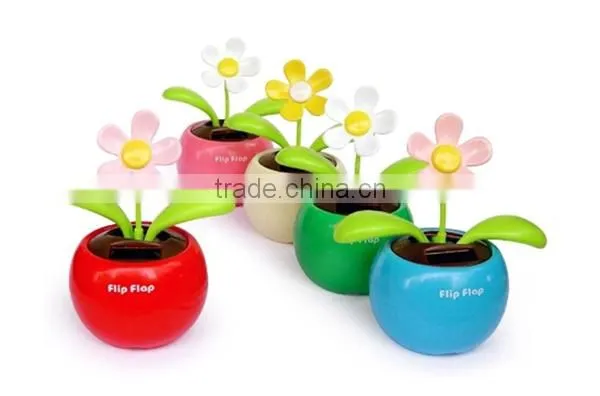 Swing Solar Flower Magic Cute Flip Flap /Solar Plant Car decoration