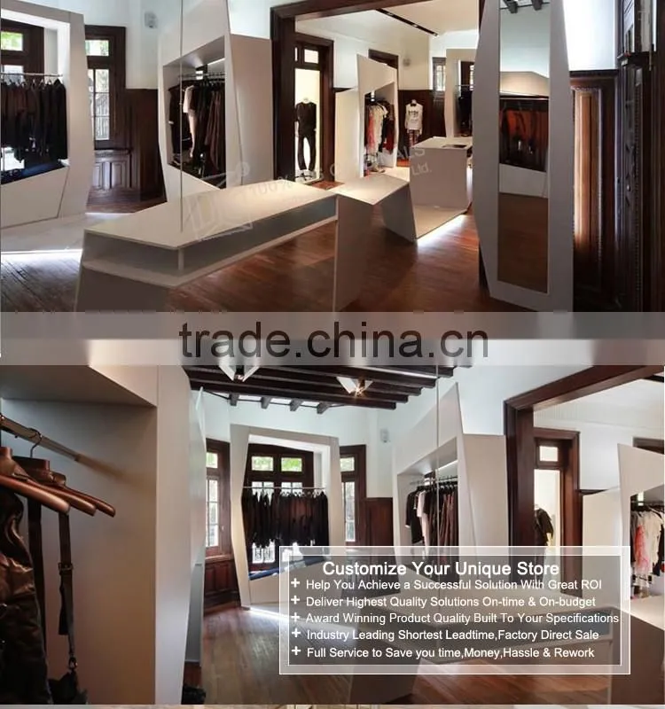 Excellent fancy wood clothing shop cash counter design