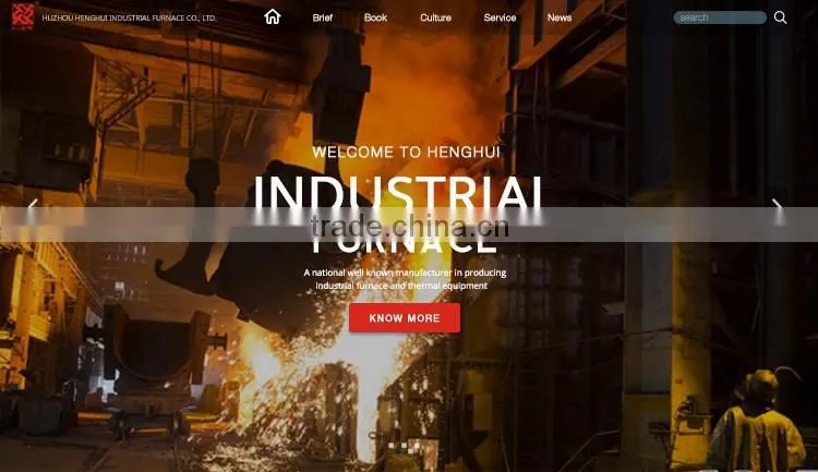 Large loading capacity heat treatment industrial furnace