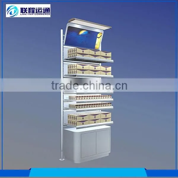 All types power coating cigarette wall display cabinet