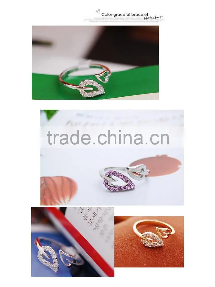 Fashion Latest Silver Filled Finfer Engagement Rings Fow Women