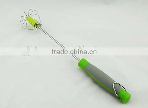 Colorful kitchen utensil mini egg mixing whisk hand held egg beater
