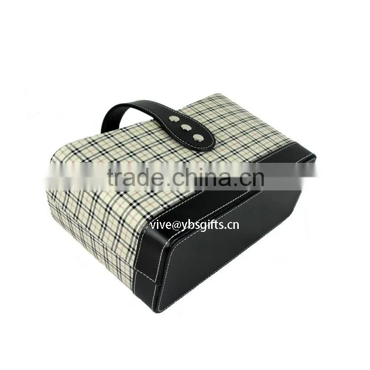 leather wine basket