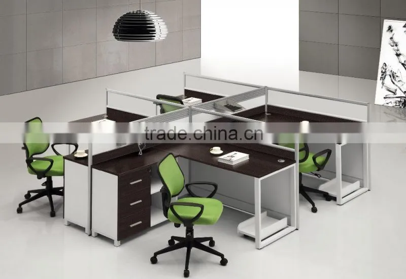 2016 newest modern design 4 seaters office partition(HX-CRV005-2)