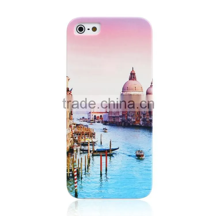 Natural scenery art painting plastic phone case for iphone 6 plus case custom .