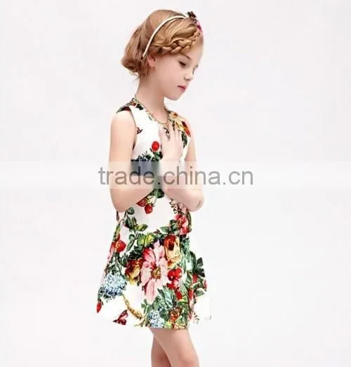 Europe style baby girl outfit kids party dresses perfect design flower kids fashion show dresses