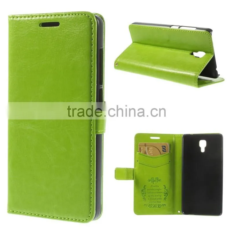 stand wallet case for xiaomi mi4 leather case