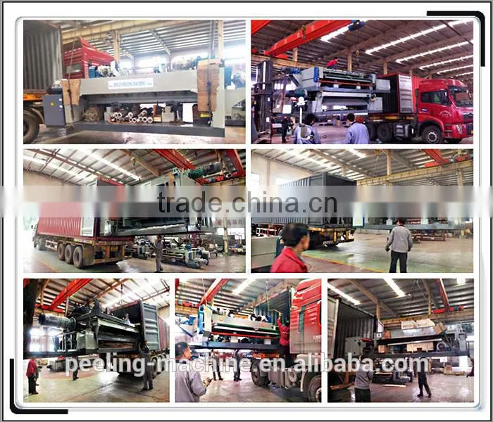 spindle Veneer Peeling Machine For Wood / rotary peeling and cutting plywood machine