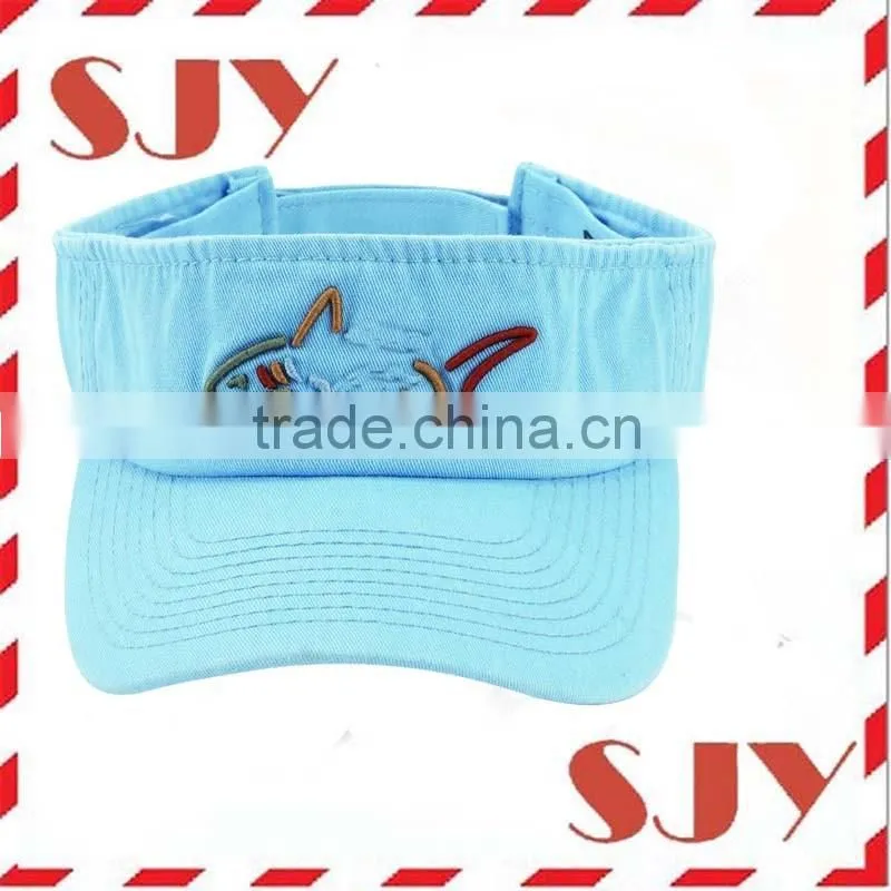 Wholesale sun visor 3D embroidery fashion golf sport visor hat