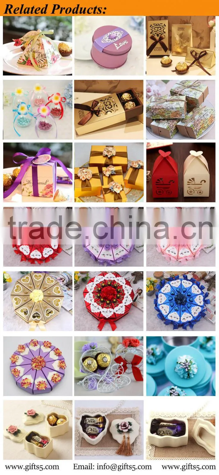 Elegant wedding favour boxes wholesale