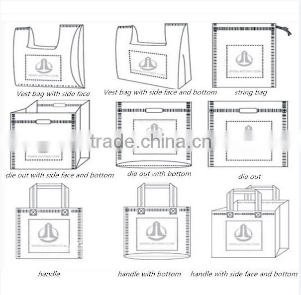 Custom shopping bag laminated non woven bag