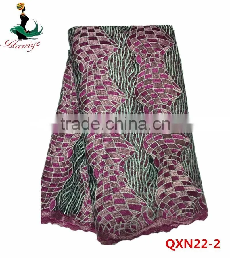 QXN22 Trade Assurance tulle lace fabric for lady