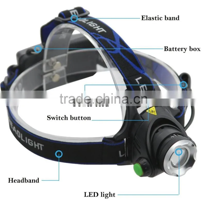 1800LM XM-L T6 LED Zoomable Headlight 3 Modes 18650 Bike Bicycle Flashlight Head Light Outdoor Camping