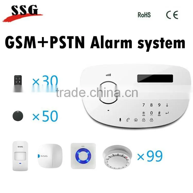 Remote control by App smart alarm system burglar alarm system pir motion sensor home security alarm system