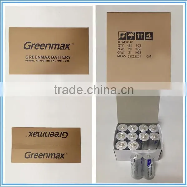 Carbon Zinc Battery r14p c um2 battery