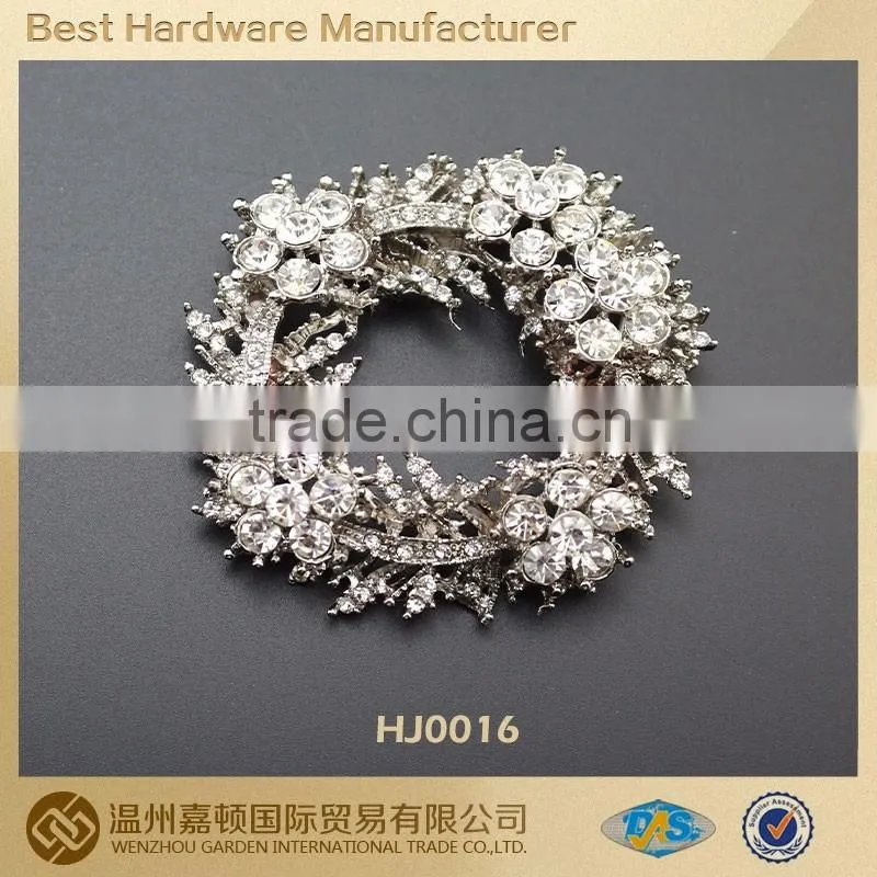Crystal square shape ladies shoe buckle