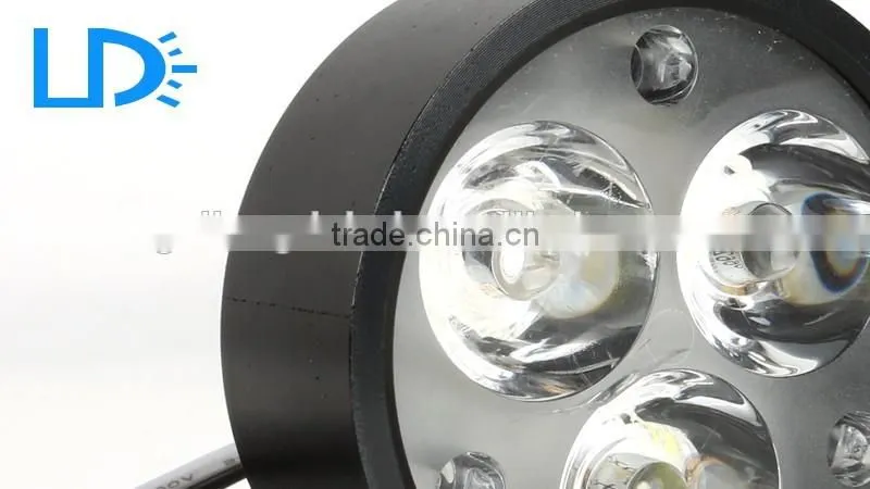 motercycle DRL LED truck backup lamp waterproof universal car round reversing light