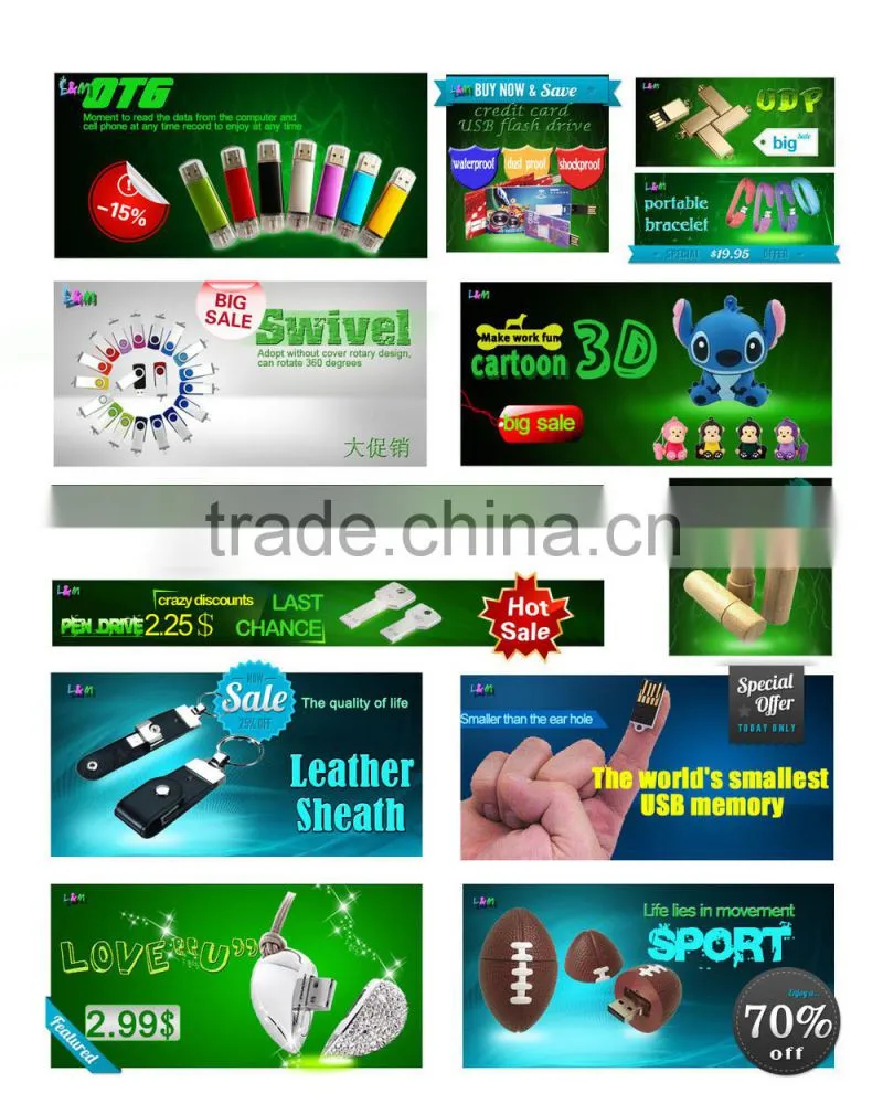 Customzied usb business card, full printing at two side card usb