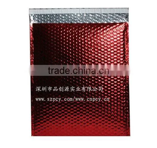 colorful aluminum foil bubble bag/metallic bubble mailers envelope