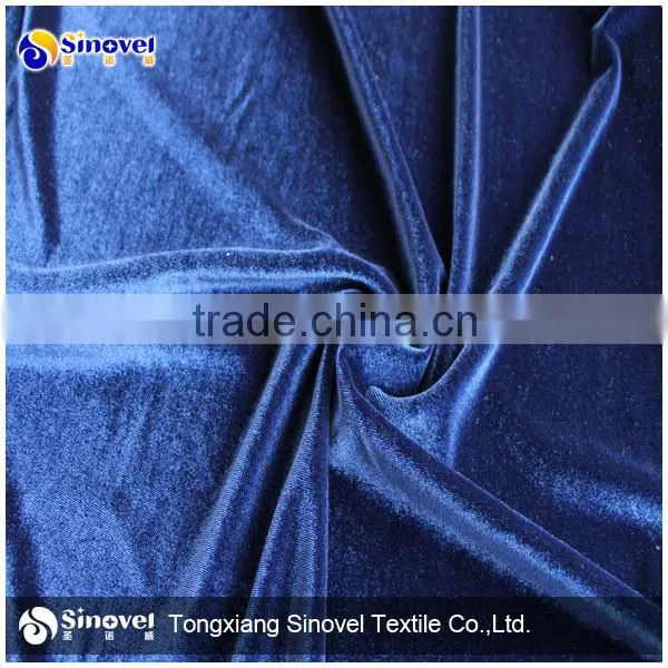 Polyester & Spandex Knitted Type Korean Velvet Fabric