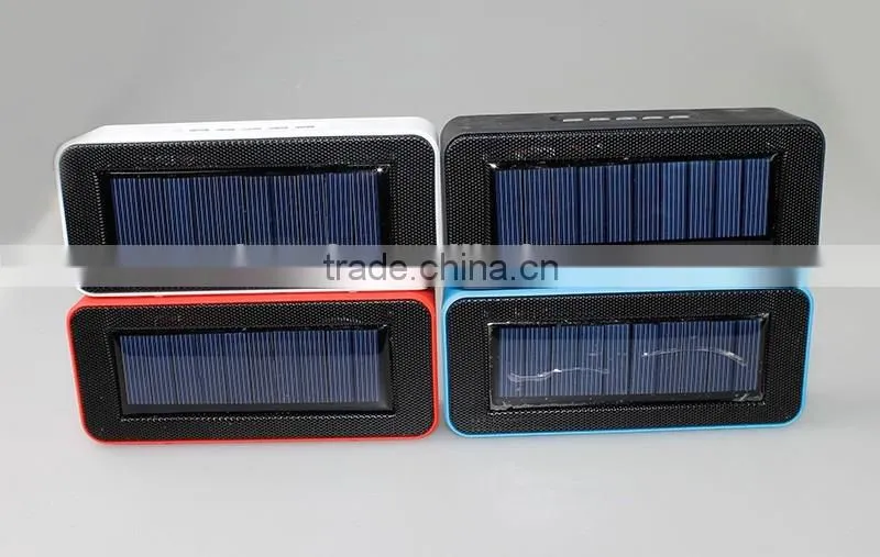 2016 portable mini fm gift bluetooth wireless solar powered speaker