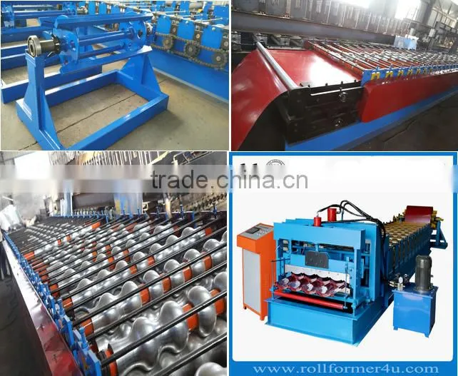 Aluminum Colored Glaze Stee tile steel metal beautiful roof Tile Roll Forming Machine