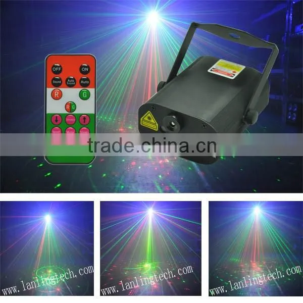 L6408RRGG Mini laser light 300mW RGRG 8gobos and 3W blue LED light with remote control