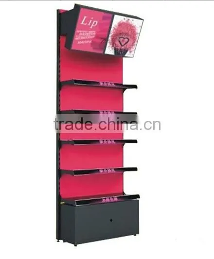 bottle water display shelf metal lattice supermarket display rack- ec